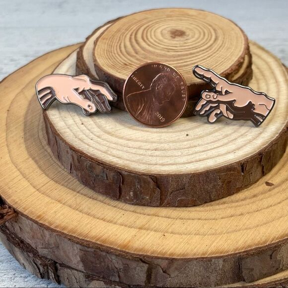 2 pc. Creation of Adam Enamel Pin/ Brooch Lapel - Picture 4 of 6